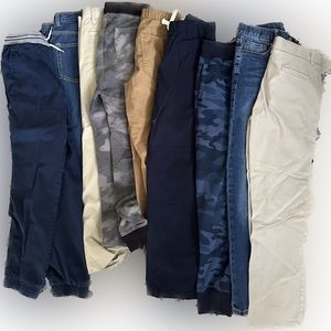 9 pairs of boys pants size 10-12. 4 size 10, 4 size 12, 1 10-12, 1 large